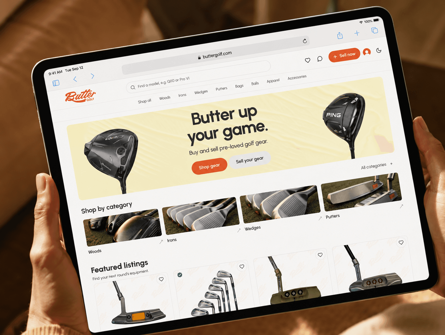 The ButterGolf marketplace: second-hand golf clubs listed for sale on web and mobile.